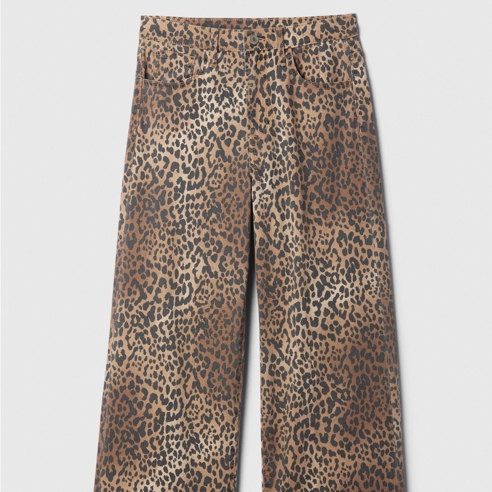 NWT GAP Leopard Print Baggy Mid Rise Denim Sz USW 35/20 Reg length. SOLD OUT - Picture 8 of 12